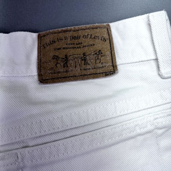 Vtg Women’s Levi’s 900 Series (28x26) High Rise White Jeans 90s USA Sz 12‎ - Picture 13 of 16